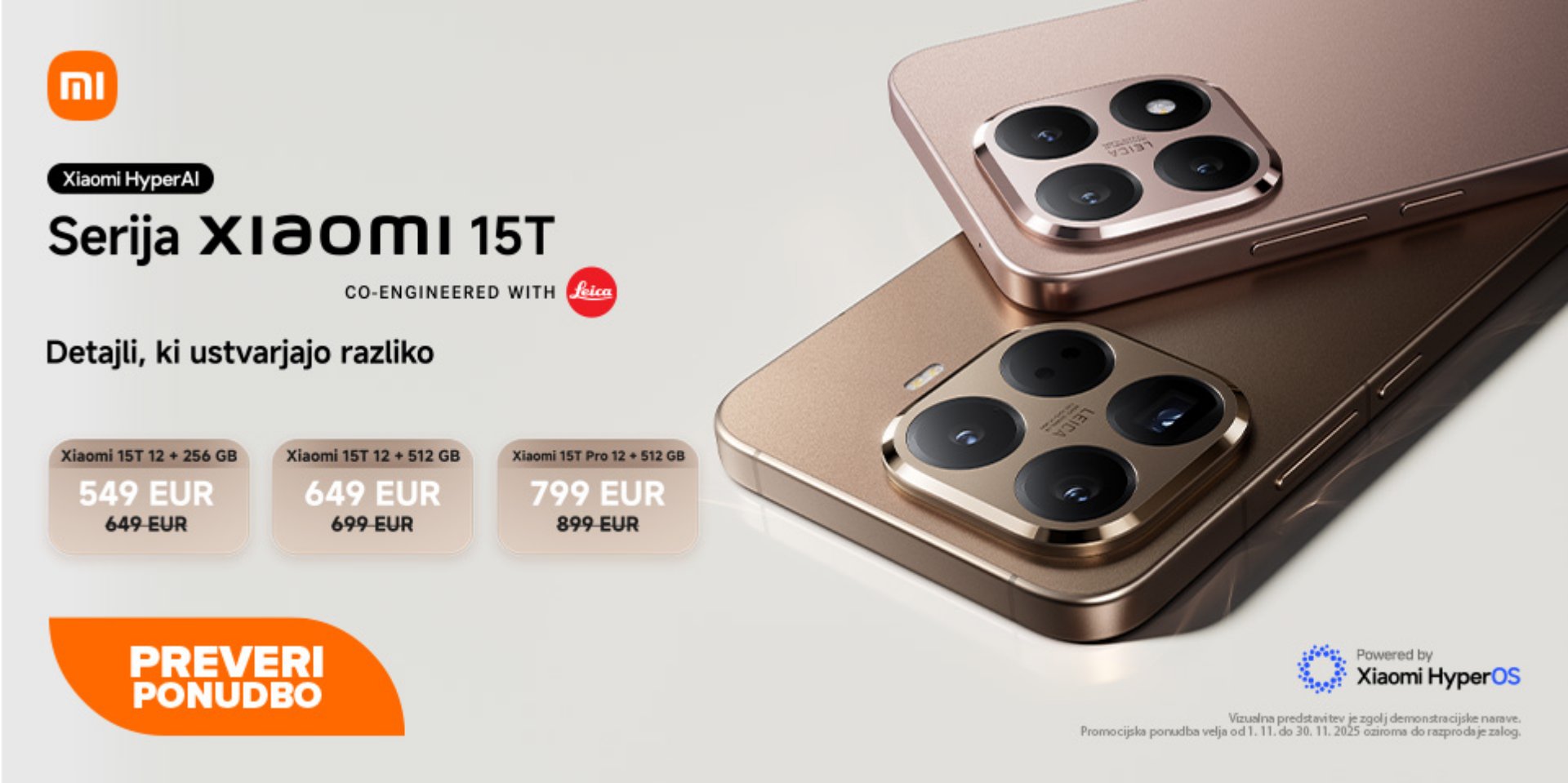 Xiaomi serija 15T akcija